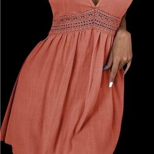 SHEIN Coral Midi Dress